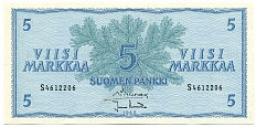 5 марок 1963 года Финляндия — Фото №1