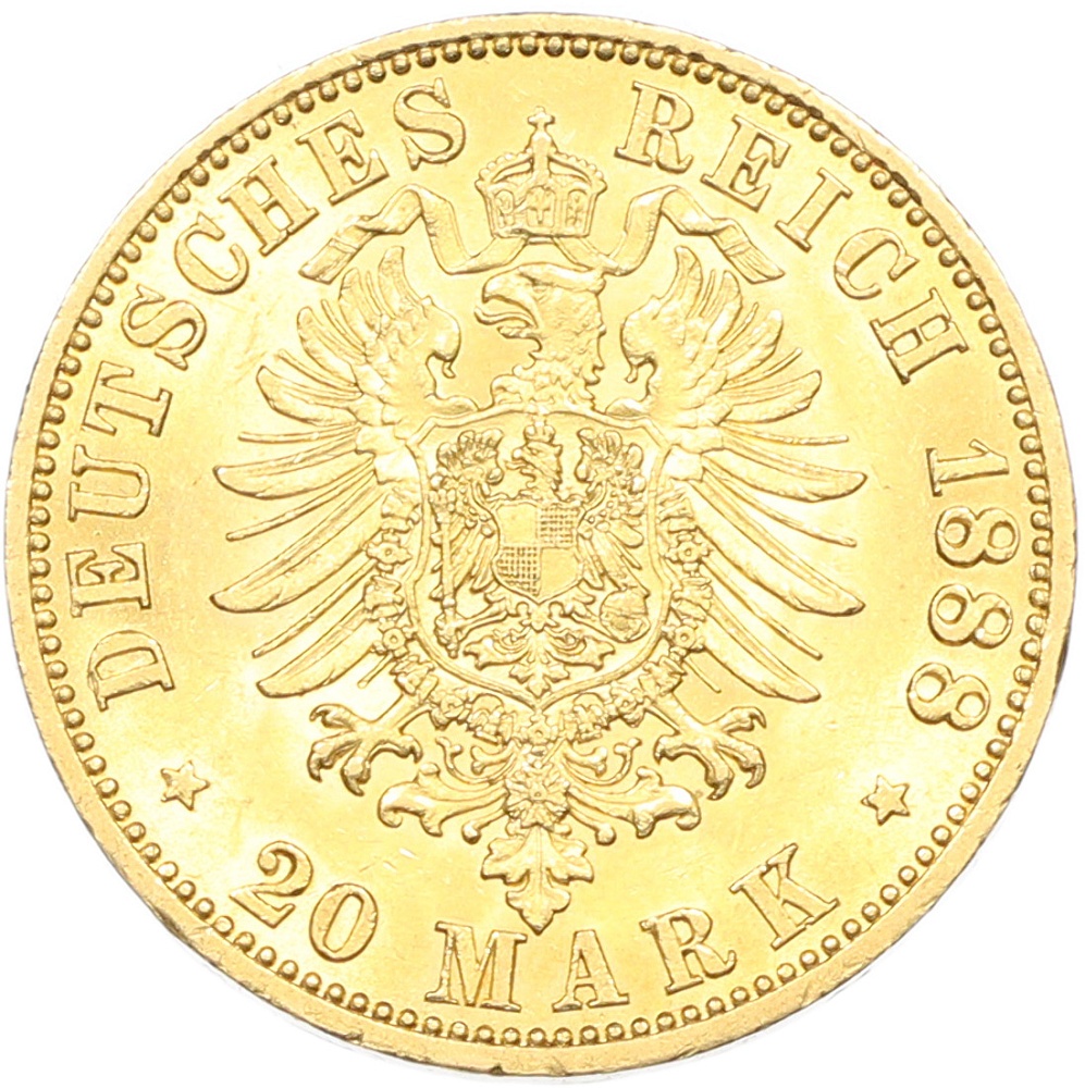 20 марок 1888 года Германия (Пруссия) — Фото №2