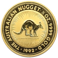 50 долларов 1992 года Австралия «Австралийский самородок — Кенгуру» — Фото №1