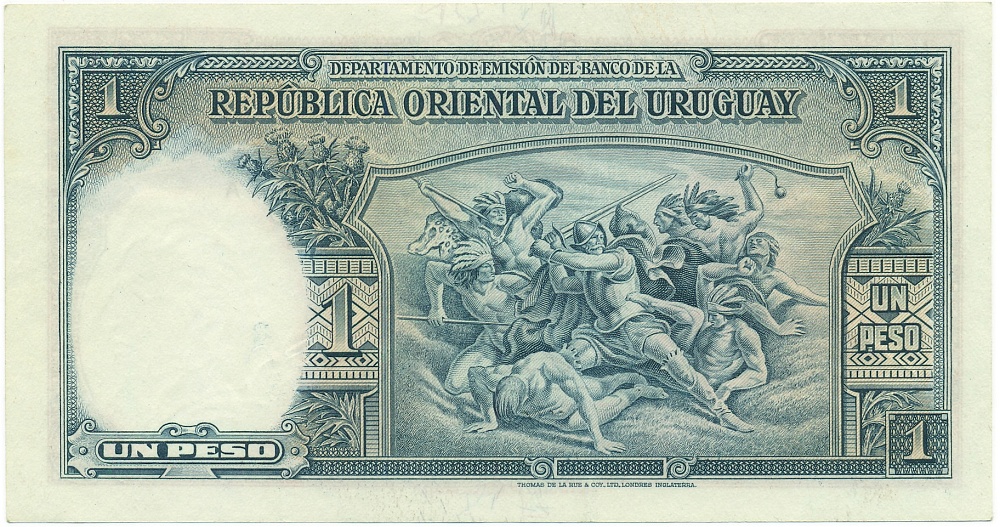 1 песо 1935 года Уругвай — Фото №2