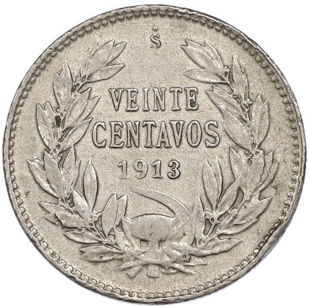 20 сентаво 1913 года Чили — Фото №1