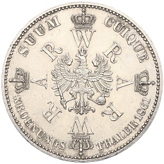 1 талер 1861 года Пруссия «Коронация Вильгельма I и Августы» — Фото №2