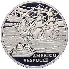 1 рубль 2010 года Белоруссия «Парусные корабли — Америго Веспуччи» — Фото №1
