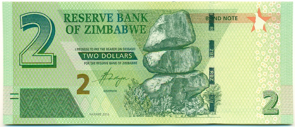 2 доллара 2016 года Зимбабве — Фото №1