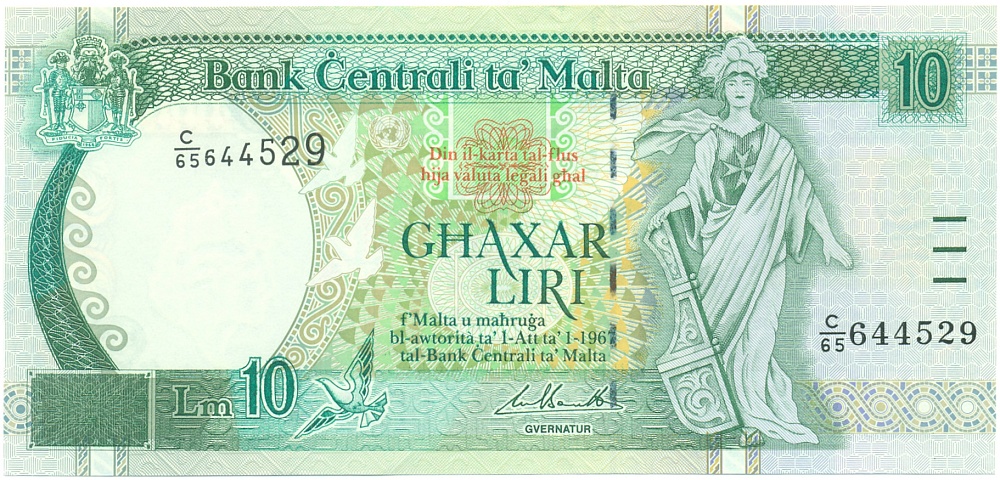 10 лир 1994 года Мальта — Фото №1