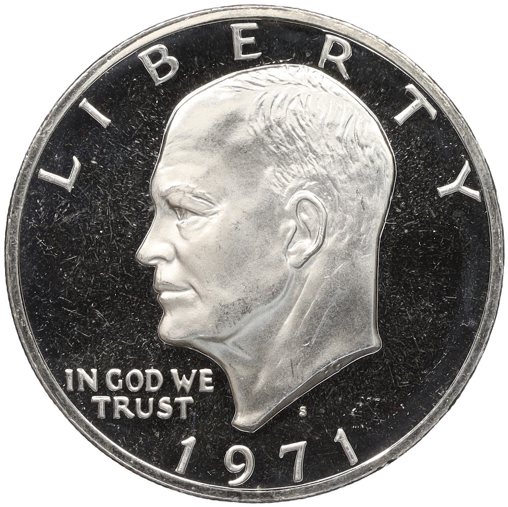 1 доллар 1971 года S США «Эйзенхауэр» (Proof) — Фото №1