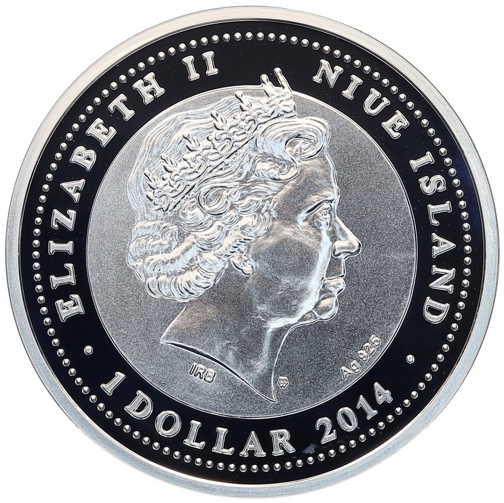 1 доллар 2014 года Ниуэ «Китайский гороскоп — Год лошади» — Фото №2