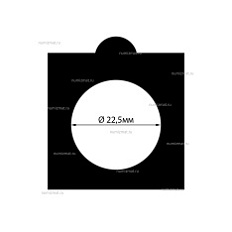 Холдер самоклеящийся для монет диаметром до 22,5 мм, черный, LEUCHTTURM, 361062 — Фото №1