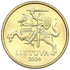 10 центов 2009 года Литва — Фото №1