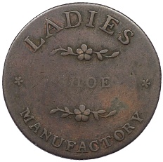 Токен 1/2 пенни 1795 года Великобритания — Кембриджшир (Ladies Shoe Manufactory) — Фото №2