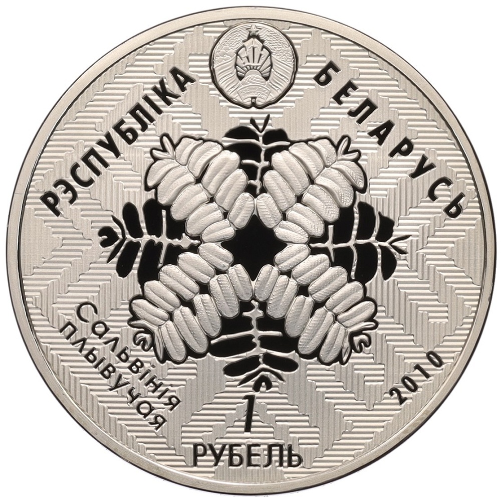 1 рубль 2010 года Белоруссия «Заказники Беларуси — Средняя Припять (Болотная черепаха)» — Фото №2