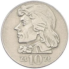 10 злотых 1970 года Польша «Тадеуш Костюшко» — Фото №1