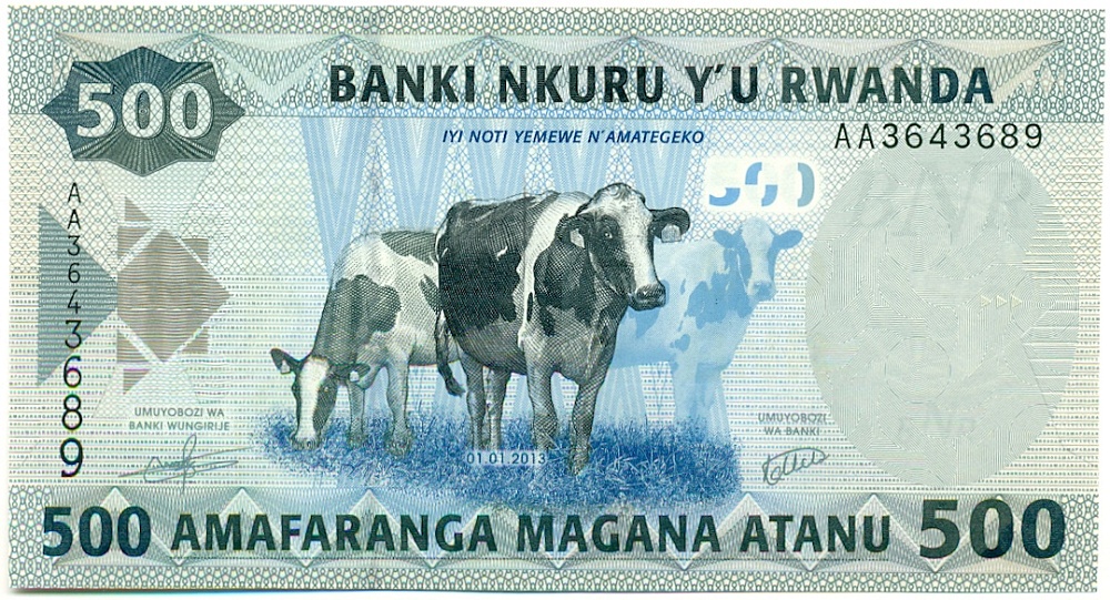 500 франков 2013 года Руанда — Фото №1