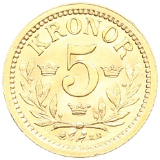 5 крон 1899 года Швеция — Фото №2