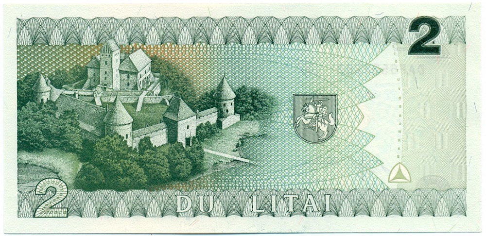 2 лита 1993 года Литва — Фото №2
