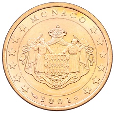 5 евроцентов 2001 года Монако — Фото №1