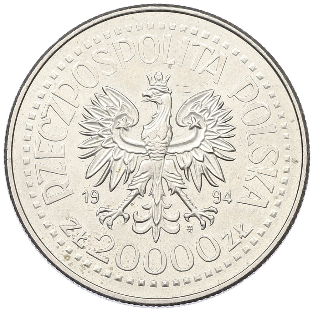 20000 злотых 1994 года Польша «75 лет Ассоциации инвалидов» — Фото №2
