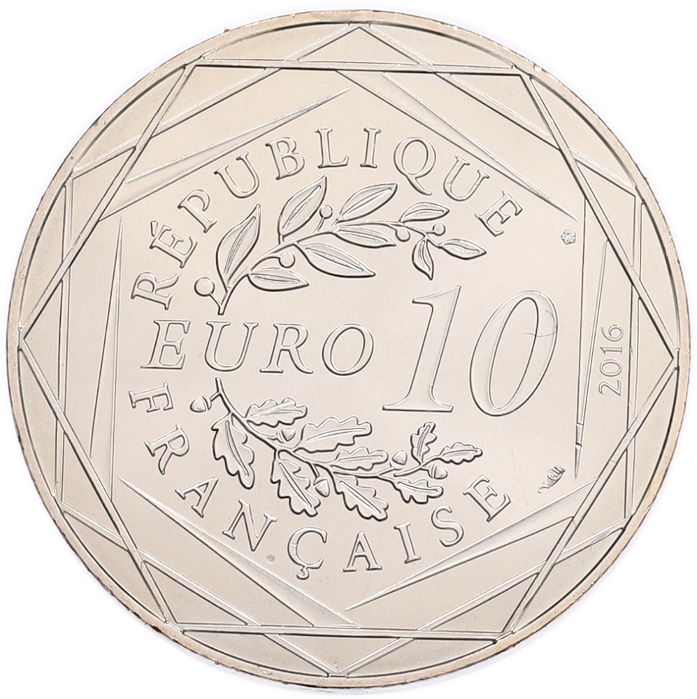 10 евро 2016 года Франция «Маленький принц — Сани» — Фото №2