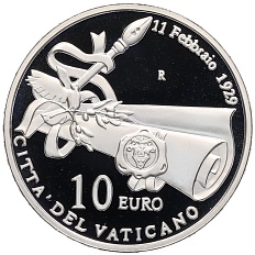 10 евро 2009 года Ватикан «80 лет городу-государству Ватикан» — Фото №1