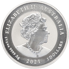 2 доллара 2021 года Австралия «Австралийский утконос» — Фото №2