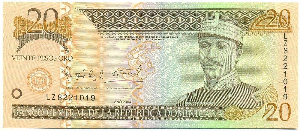 20 песо 2004 года Доминиканская республика — Фото №1