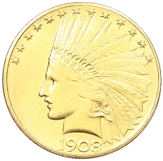 10 долларов 1908 года США — Фото №1
