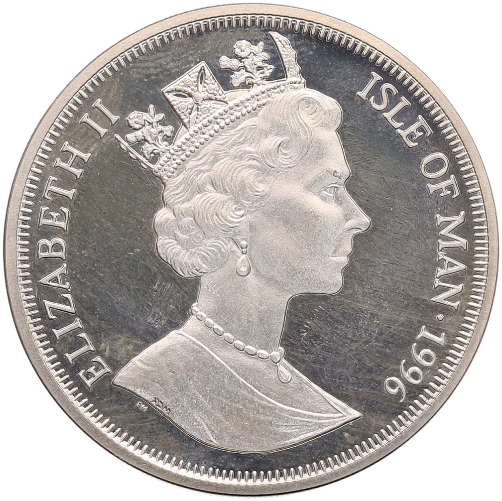 1 крона 1996 года Остров Мэн «Изобретения современного мира — Александр Грейам Белл, голосовая передача» — Фото №2