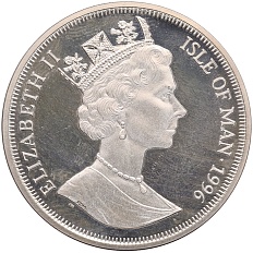 1 крона 1996 года Остров Мэн «Изобретения современного мира — Александр Грейам Белл, голосовая передача» — Фото №2