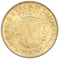 200 лир 1981 года Сан-Марино «Мир» — Фото №2