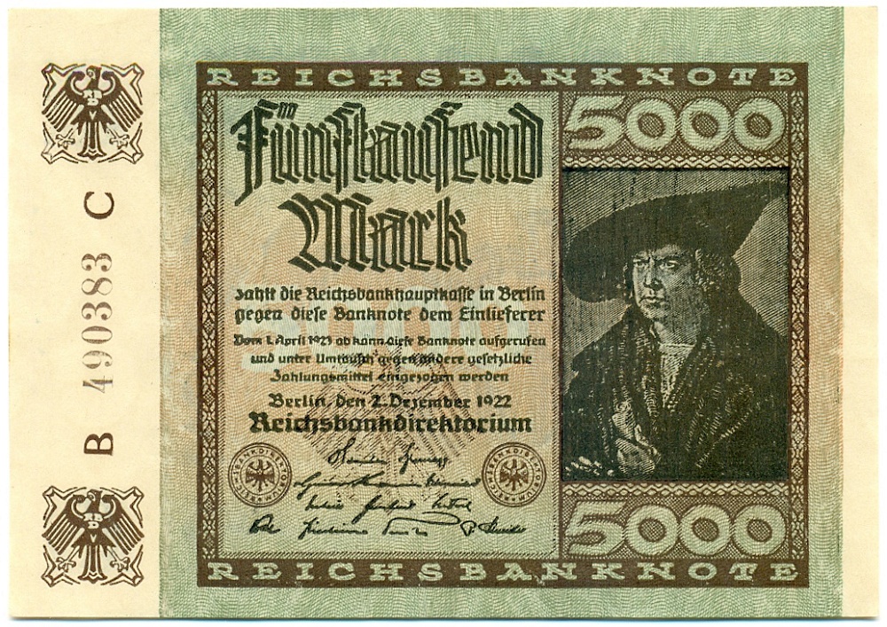 5000 марок 1922 года Германия — Фото №1