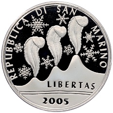 5 евро 2005 года Сан-Марино «XX зимние Олимпийские игры в Турине 2006 года» — Фото №2