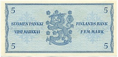 5 марок 1963 года Финляндия — Фото №2