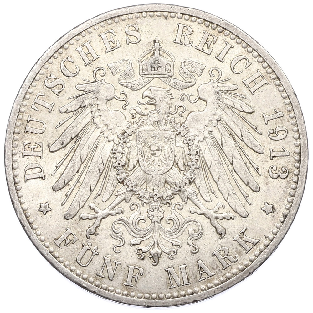 5 марок 1913 года Германия (Пруссия) — Фото №2