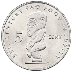 5 центов 2000 года Острова Кука «ФАО» — Фото №1