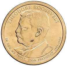 1 доллар 2013 года D США «26-й президент США Теодор Рузвельт» — Фото №1