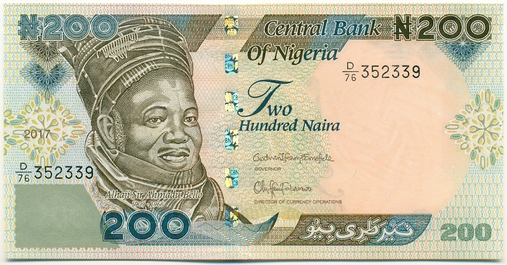 200 найра 2017 года Нигерия — Фото №1