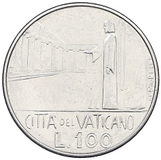 100 лир 1978 года Ватикан — Фото №1