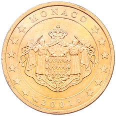 2 евроцента 2001 года Монако — Фото №1