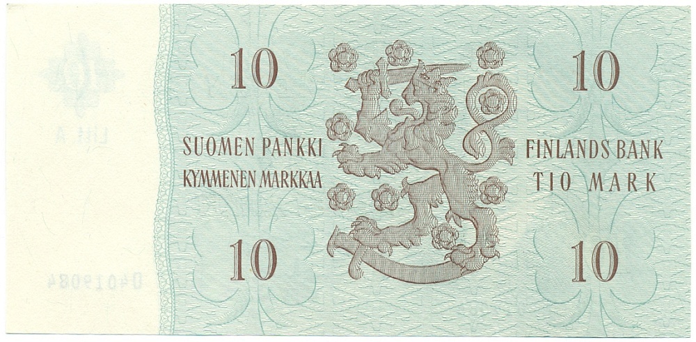 10 марок 1963 года Финляндия — Фото №2