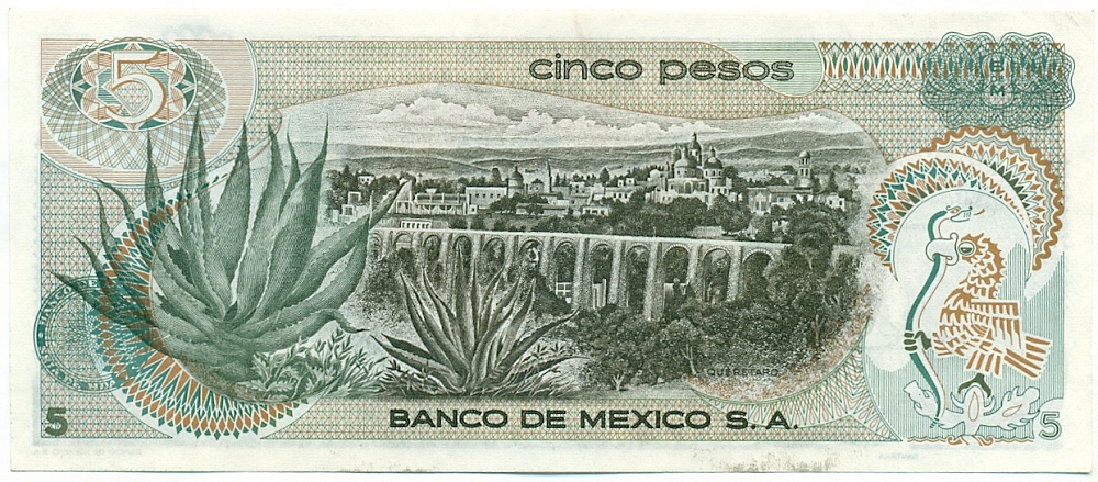 5 песо 1971 года Мексика — Фото №2