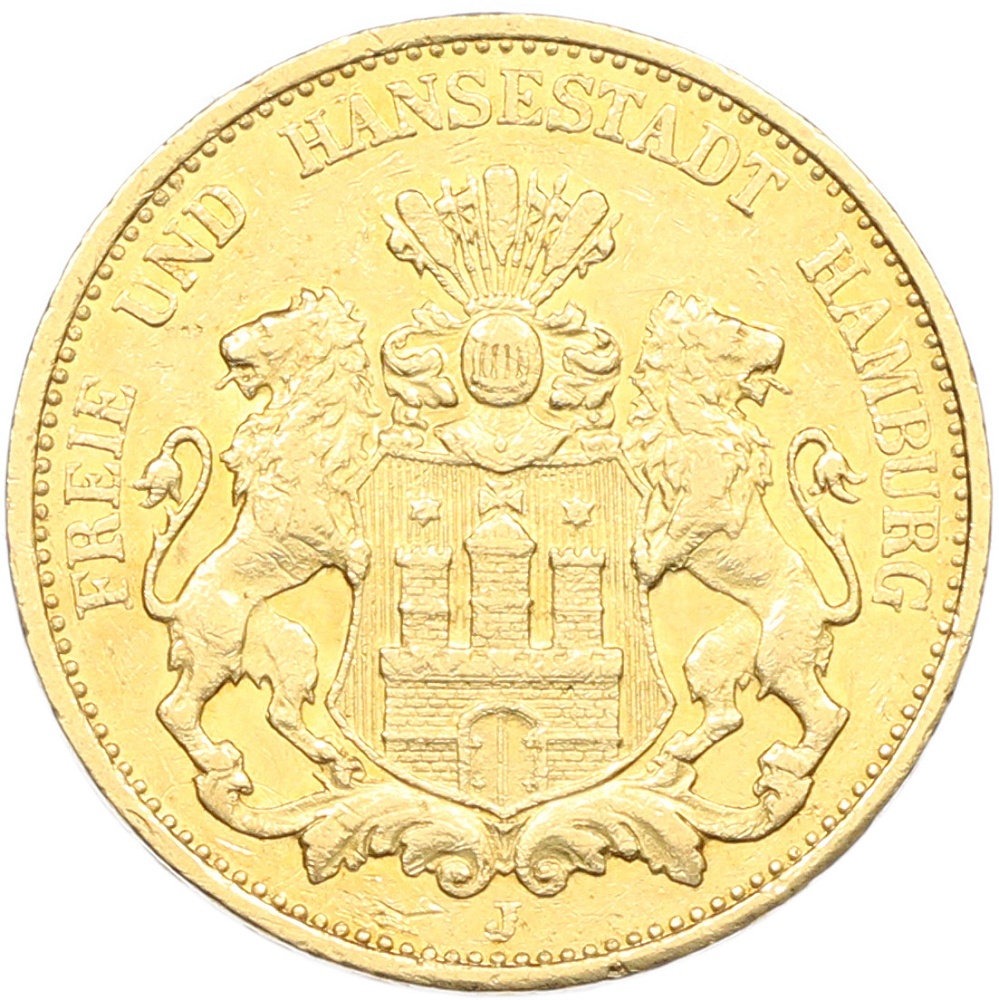 20 марок 1897 года Германия (Гамбург) — Фото №1