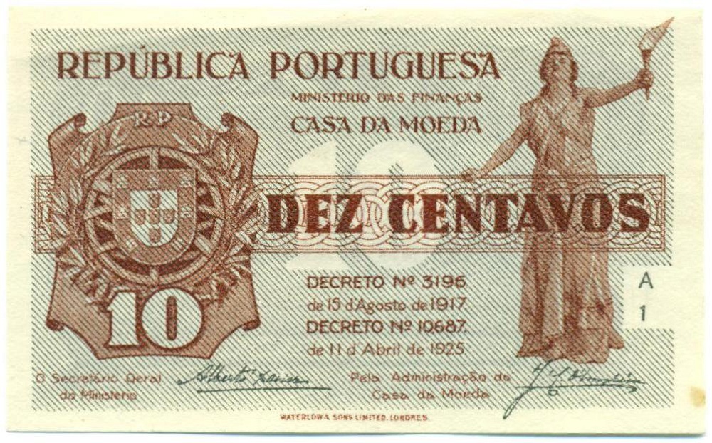 10 сентаво 1925 года Португалия — Фото №1