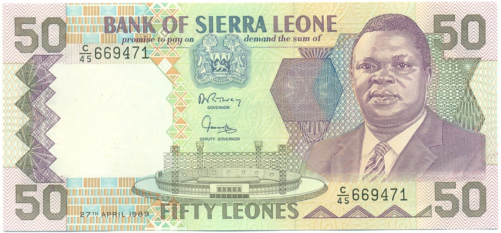 50 леоне 1989 года Сьерра-Леоне — Фото №1