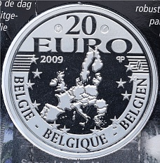 20 евро 2009 года Бельгия «Дамиан де Вестер» — Фото №2