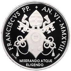 5 евро 2018 года Ватикан «Канонизация Папы Римского Павла VI» — Фото №2