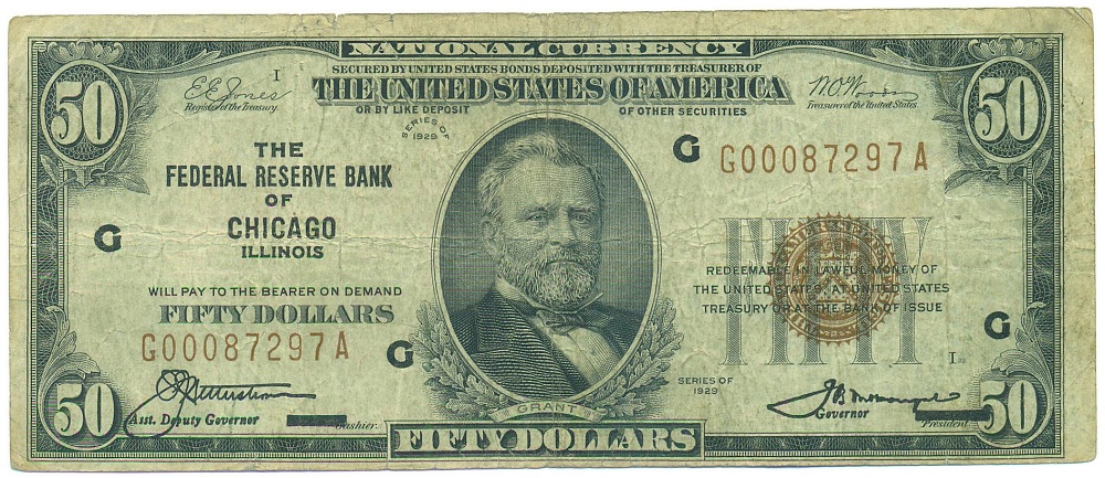 50 долларов 1929 года США (Иллинойс — Чикаго) — Фото №1