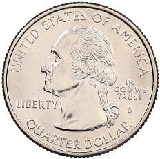 1/4 доллара (25 центов) 1999 года D США «Штаты и территории — Коннектикут» — Фото №2