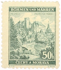 Почтовая марка 50 геллеров 1940 года Богемия и Моравия — Фото №1
