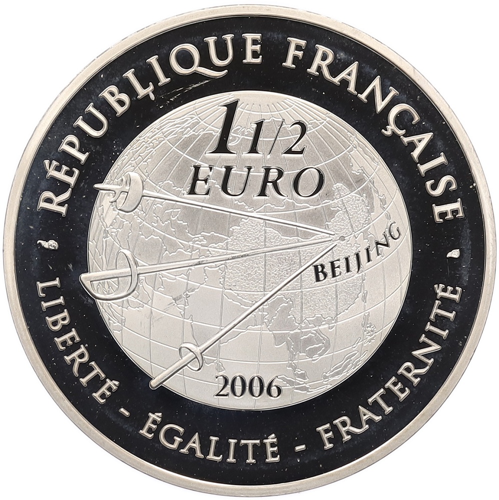 1 1/2 евро 2006 года Франция «Фехтование» — Фото №2