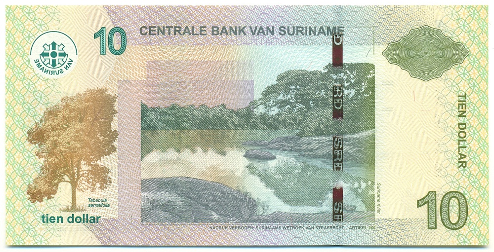 10 долларов 2010 года Суринам — Фото №2